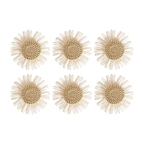 ZYKEJJDDAK Set mit 6 handgefertigten Blumen-Akzenten: tägliches Essen mit elegantem Blumenmuster von ZYKEJJDDAK