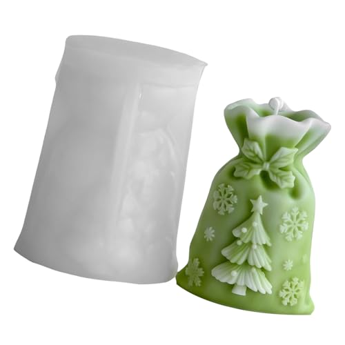 ZYKEJJDDAK Silikon-Kerzenform in Weihnachtsbeutelform, für Epoxidharz, Kerzen, Seife, Schokolade, Zuhause von ZYKEJJDDAK