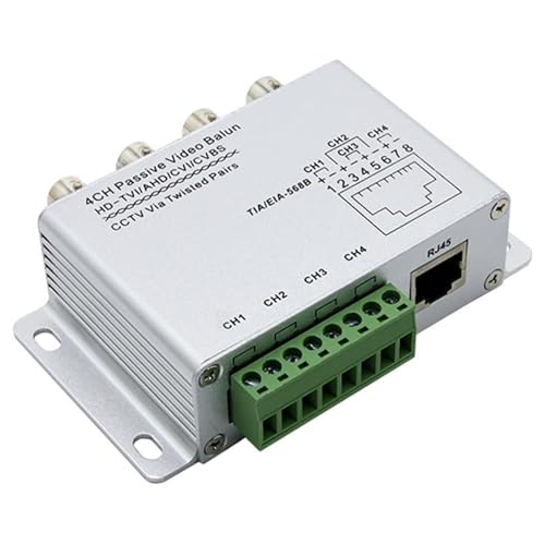 ZYKEJJDDAK UTP 4 Kanal Passives Video Balun BNC Zu RJ45 Networking Transceiver Adapter CVI Für Überwachungskamerasysteme von ZYKEJJDDAK