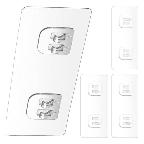 ZYKEJJDDAK Unsichtbarer selbstklebender Wandhaken, praktisch zum Aufkleben ohne Rückstände, abnehmbar für tragbare Aufbewahrung im Wohnheim von ZYKEJJDDAK