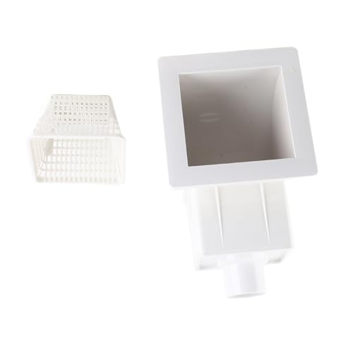 1,5 Zoll über dem Boden Pool Skimmer Kit | Robuste Kunststoffkonstruktion für Pools/Spas/Whirlpools | 13 cm breiter Abfluss mit Siebsbildschirm | Einfache Installation und von ZYLARUM