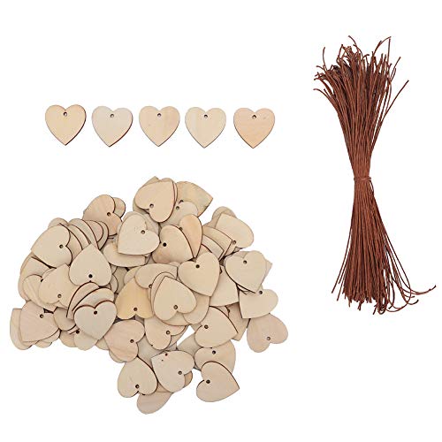 100 Pcs Heart Shaped Ornaments | Wood DIY Craft Hanging Decor for Christmas Tree/Wedding Party/Home Decoration | Environmentally Conscious with String 100 Pcs Heart Shaped Ornaments | Wood DIY Craft Hanging Decor for Christmas Tree/Wedding Party/Home Decoration | Environmentally Conscious with String von ZYLARUM