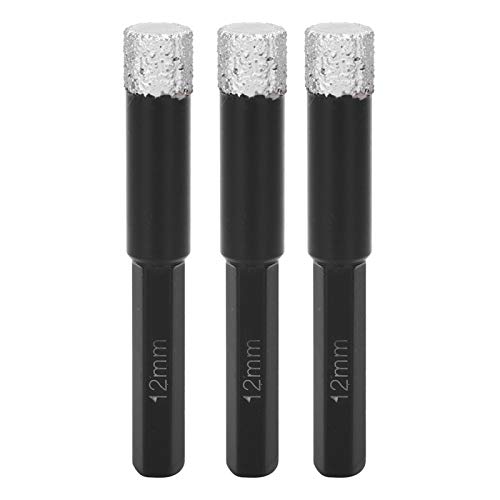12mm Drill Bit for Tile | Brazed Dry Hole Saw Cutter for Marble/Ceramic/Granite | Hex Handle Angle Grinder Compatible for Electric Drill | No Water Cooling Needed von ZYLARUM