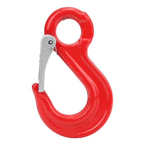 2 Ton Lifting Hook with Security Latch | Forged Alloy Steel Crane Hook for Shipbuilding/Construction/Warehousing | 3200kg Load Capacity, Powder Coated von ZYLARUM