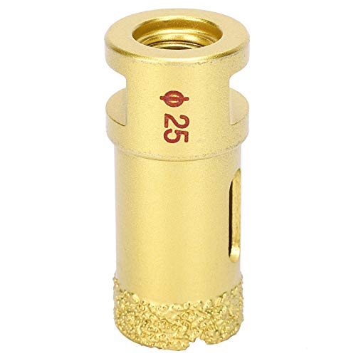 25mm Industrial Loch Saw Bohrbit | Löschen Marmor Hole Opener für Beton- / Künstliche Stein | Gold Industrial Drill Cutter Cutter Tool mit effektiver Chipentladung von ZYLARUM