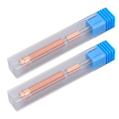 3D -Druckerdüse Schnellpackung 2 Pack | TI -Legierung Wärmepause & Härterstahl Crzrcu Düse | Alle Metalldüse für K2 Plus/Hi 3D -Drucker (0.2mm) von ZYLARUM