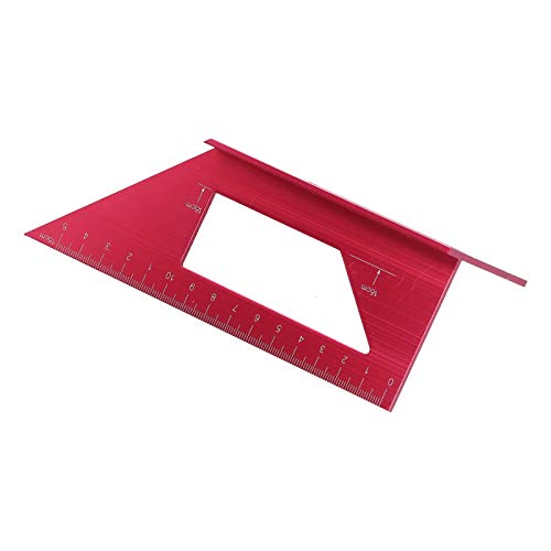 3D Mitre Angle Finder Tool | 45° / 90° T Angle Measuring Tool with 1mm Accuracy | Aluminum Alloy Ruler for Woodworking/Carpentry/DIY Projects | 150mm Straight Ruler & Marking (Red) von ZYLARUM