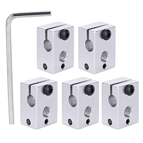 3D Printer Heater Block 5 Pack | All Metal High Temp Heating Block | Standard Size for E3 / CR - 10 / Most FDM Printers | Industrial 3D Printing Parts 3D Printer Heater Block 5 Pack | All Metal High Temp Heating Block | Standard Size for E3 / CR - 10 / Most FDM Printers | Industrial 3D Printing Parts von ZYLARUM