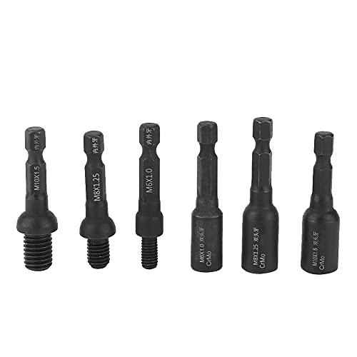 6PCS Double Ended Screw Nut Driver Set | 1/4 Inch Hex Shank for M6 M8 M10 Nuts | Internal & External Socket Bit for Furniture/Woodworking von ZYLARUM