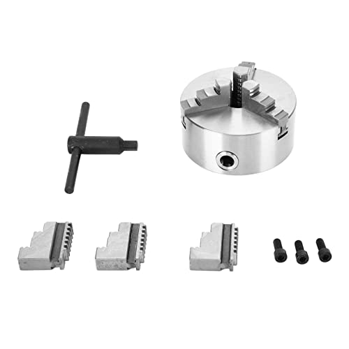 Accurate Centering Lathe Chuck 3 Jaw | 0.002in High Accuracy Metal Replacement Part | Nodular Iron Chuck for Hanging Shaft/Disc/Equilateral Shape | Kit with Wrench & Screws (K11-125) von ZYLARUM