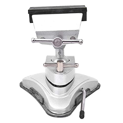 Aluminum Alloy Bench Vise | 360° Swivel & Vacuum Base Table Clamp | Vise for Woodworking/Hobby/Workshop | 90mm Jaw Width, 70mm Opening von ZYLARUM