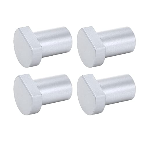 Bench Dogs 19mm | 4 Pcs Aluminum Alloy Workbench Pegs | Secure Grip Woodworking Stops for Desktop/Table Saw/Drill Press | High Strength Fixing Tools (Silver) von ZYLARUM