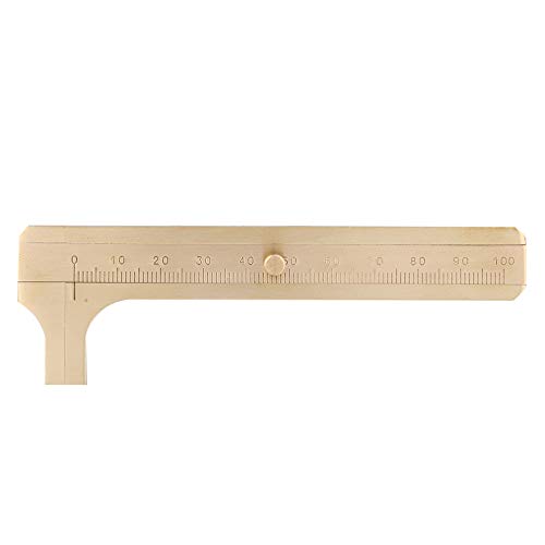 Brass Vernier Caliper 0-100mm | Exact Jewelry Measuring Tool for Medallions/Jade/Olive Nuts | Single Scale Ruler with Clear Markings Brass Vernier Caliper 0-100mm | Exact Jewelry Measuring Tool for Medallions/Jade/Olive Nuts | Single Scale Ruler with Clear Markings von ZYLARUM