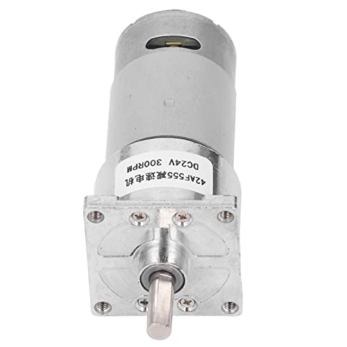 DC 24V Helical Getriebemotor | Selbstverriegelung 42F555 mit zentraler Schaft | CW CCW -Rotation für Drucker/Verkaufsautomaten/Roboter | 30W niedriger Rauschmotor (300RPM) von ZYLARUM