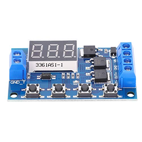 DC 5-36V Trigger Cycle Timer | 15A 400W Dual MOS Control Board | Elevated Frequency On/Off Switch for Motors/LED Strips/Solenoid Valves | No Spark, No Noise, Extended von ZYLARUM