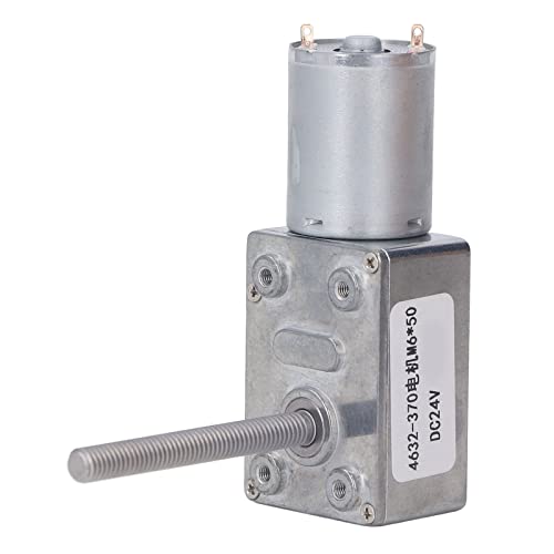 DC Getriebe Motor 24V | Hochtorsion Messing Spule Auto Locking Helical Getriebemotor | CW CCW -Rotation für Automatisierungsausrüstung/Büromaschinen/Heimatdiy | M6 -Gewinde (150RPM) von ZYLARUM