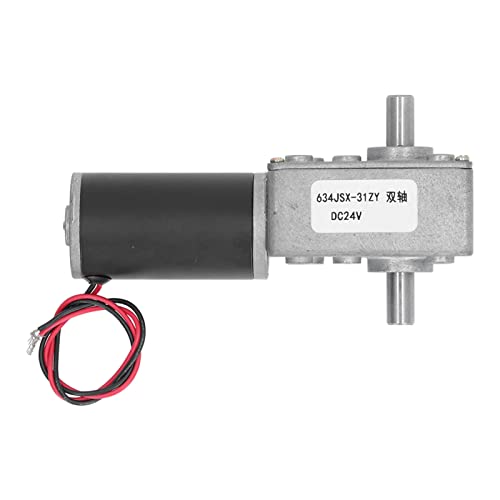DC Helical Gear Motor 24V | Automatische Verriegelungsreduzierung mit hoher Torsion | Dual -Well -Getriebe für Robotik/Automatisierung/Industrie | 5000 U/min, reversibler CW (30RPM) von ZYLARUM