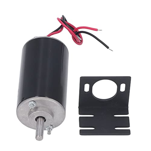 DC High Speed Motor 50W | Adjustable Speed 3000-15000 RPM with Low Noise | High Output Motor for Grinding/Drilling/Polishing | Ball Bearing Design & CCW CW Rotation (12V 3000rpm with Bracket) von ZYLARUM