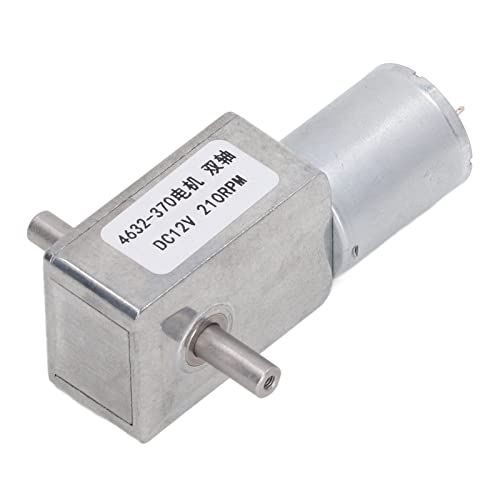 DC12V Helical Gear Motor 4632-370 | Double Shaft Metal Reduction Motor | 90° Output Direction | Secure Electricity - Off Locking | Compatible for Window/Door Opener (210RPM) von ZYLARUM