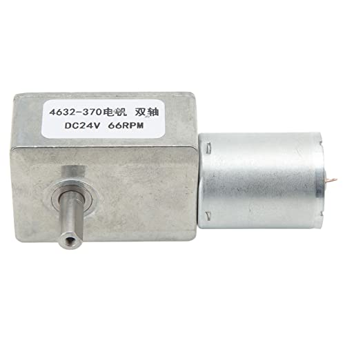 DC24V Doppelwelle Helical Getriebe Motor 4632-370 | Hohe Genauigkeit niedriger Rauschreduzierung Motor | Ersatz für Türöffner/Fensteröffner/Winde | Metallkonstruktion (66RPM) von ZYLARUM