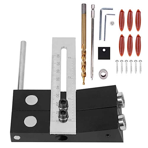 Doppel -Loch -Loch -Locator für Holzbearbeitung | Aluminiumlegierungsverstellbare Bohrgeschäft mit Skala Track | Tischtischwerkzeug für genaue Positionierung / Doppel -Loch -Loch -Locator für Holzbearbeitung | Aluminiumlegierungsverstellbare Bohrgeschäft mit Skala Track | Tischtischwerkzeug für genaue Positionierung / von ZYLARUM