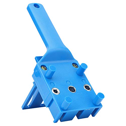 Drill Guide for Woodworking | 3 Sizes (6/8 / 10mm) Handheld Hole Punch Tool | ABS Plastic & Metal Bushings for Accurate Straight Holes | Board Side & Face Perforation DIY (Blue) von ZYLARUM