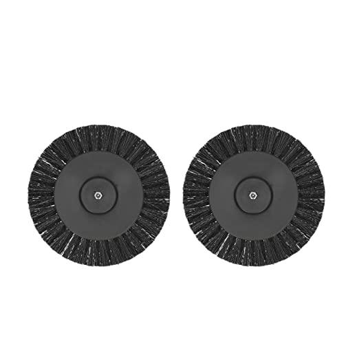 Electric Drill Brush Head 2 Pack | 3.5 Inch Sturdy Polypropylene Scrub Brush for Carpets/Upholstery/Cars | 6.35mm Connector for Cordless Drills (Black) von ZYLARUM