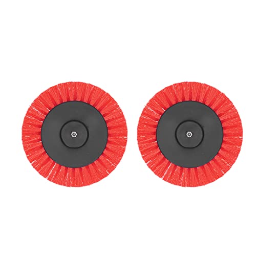 Electric Drill Brush Head 2 Pack | 3.5 Inch Sturdy Polypropylene Scrub Brush for Carpets/Upholstery/Cars | 6.35mm Connector for Cordless Drills (Red) von ZYLARUM