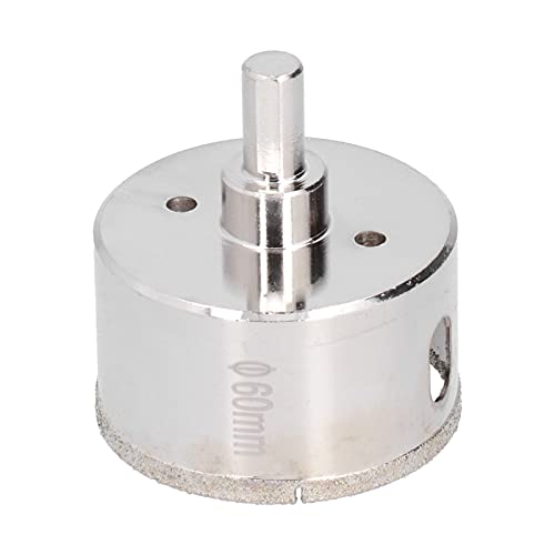 Glass Hole Saw Drill Bit | 60mm Hardened Alloy Steel Cutter for Ceramic Tiles/Marble/Vitrified Planes | Long - lasting & Efficient Chip Removal Design | 65mm Total Length Glass Hole Saw Drill Bit | 60mm Hardened Alloy Steel Cutter for Ceramic Tiles/Marble/Vitrified Planes | Long - lasting & Efficient Chip Removal Design | 65mm Total Length von ZYLARUM