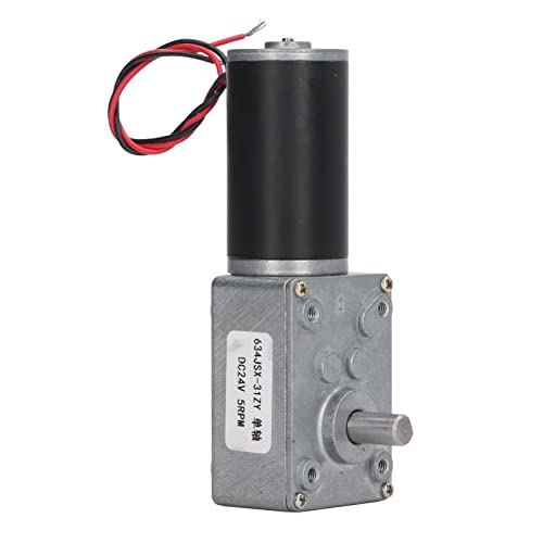 Gleichstrommotor 24V | Niedriger Rausch- und Wärmereduzierungsmotor für Drucker- / Zählmaschine | CW CCW -Rotation mit automatischer Verriegelung | 30 kgf.cm bewertete Ausgabe (5RPM) von ZYLARUM