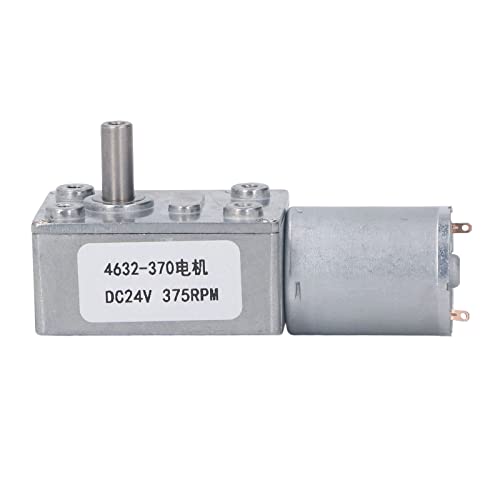 Gleichstrommotor 24V | Selbstverriegelung Messing Coil & Aluminiumlegierung Shell | Hochkraft Reduktionsmotor für Drucker/Roboter/Automatisierung | Niedriges Rauschen und (375RPM) von ZYLARUM