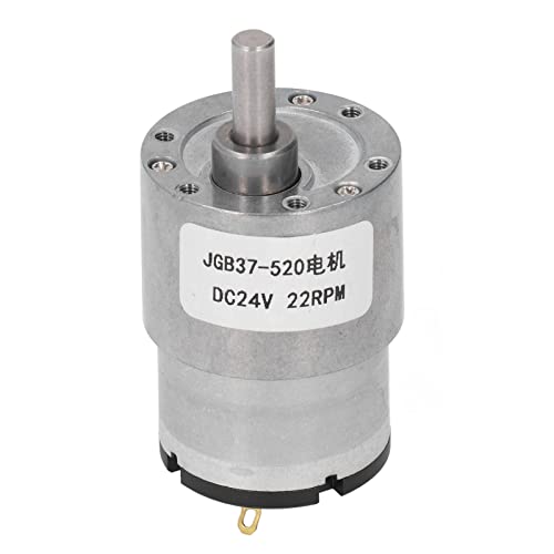 Helical Gear Motor 24V | Auto Locking Brass Coil High Torsion | DC Geared Motor for Robotics/Automation/Industrial | Low Noise & Electricity Consumption (22RPM) von ZYLARUM