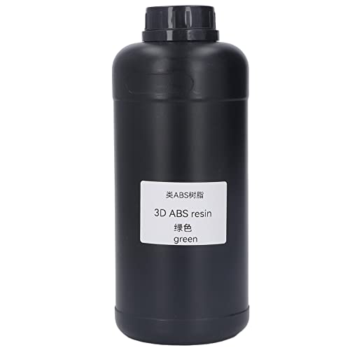 High Toughness 3D Printer Material 1000ml | Low Shrinkage & Fast Curing Photopolymer for Large Creations | Curing Material for LCD/DLP/SLA Printers | 28Mpa Tensile Strength, (Green) von ZYLARUM