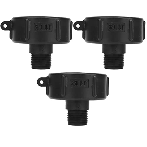 IBC Container Connector G3 / 4 Thread | ABS Plastic Drain Adapter Replacement Valve Fitting | Leak - Protective Design for Industrial Barrels/Water Storage Units | 3Pcs Kit (S60*BUT) von ZYLARUM