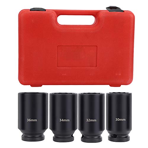 Industrial Socket Set 4Pcs | 1/2 Inch Drive Double Molybdenum Steel | 30mm 32mm 34mm 36mm Protective - Oxidation Sockets for Drive Wrench/Automotive Repair/Machinery Industrial Socket Set 4Pcs | 1/2 Inch Drive Double Molybdenum Steel | 30mm 32mm 34mm 36mm Protective - Oxidation Sockets for Drive Wrench/Automotive Repair/Machinery von ZYLARUM