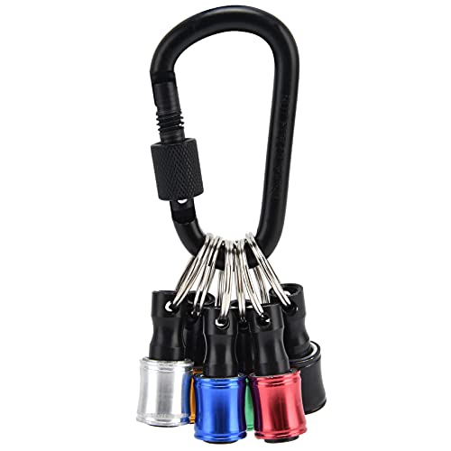 Keychain -Erweiterungsleiste | 6pcs hex Shank Schraubendreher -Bithalter | 1/4 -Zoll -Schnellfreisetzungs -Socket -Adapter für Werkzeuge/DIY/Autoreparatur | von ZYLARUM