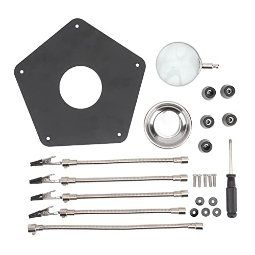 Löthalter hilft den Händen mit Lupenglas | 360 ° Flexible Schwanenhalsarme und Legierungsstahlbasis | Werkzeug in der dritten Hand für die Reparatur/Schweißen/Handwerkung der von ZYLARUM