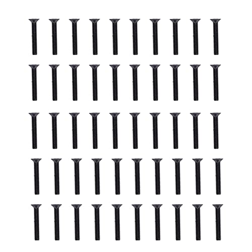 M4 Counterunk Schrauben 50pcs - 70 Stahl | Schwarzes Zink -Flachkopfkreuz für Möbelbaugruppen/Elektronikreparatur/DIY -Projekte | DIN 965 Standard, PZ2 -Fahrer kompatibel (M4*25) von ZYLARUM