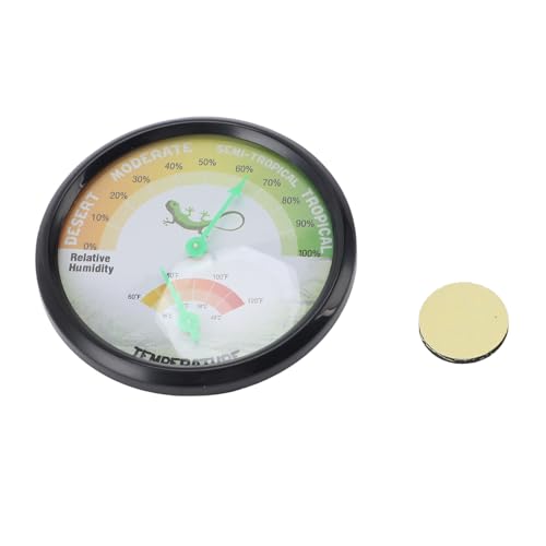 Mechanical Thermometer Hygrometer | High Accuracy Dial for Reptile Enclosures/Pet Environments | No External Required, 60-120℉ & 0 - Full Scale Range | Compact ABS + PC Design Mechanical Thermometer Hygrometer | High Accuracy Dial for Reptile Enclosures/Pet Environments | No External Required, 60-120℉ & 0 - Full Scale Range | Compact ABS + PC Design von ZYLARUM