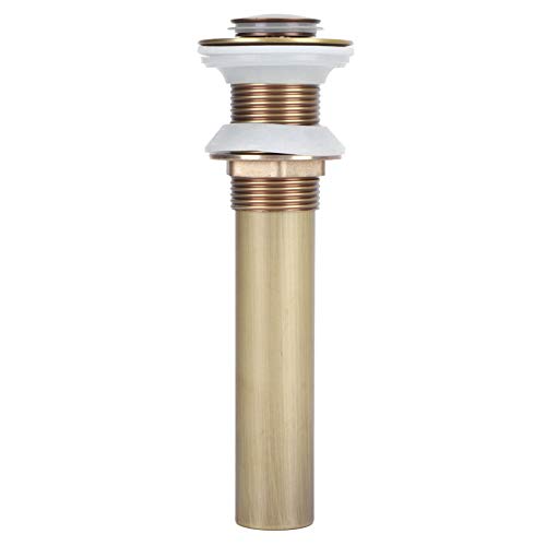 Messingbecken Waschbecken ohne Überlauf | Pop - Up Drain Stopper für Küche/Badezimmer | Messing & Edelstahlkonstruktion | Spiegel poliertes Finish (Antique small bouncing without holes) von ZYLARUM