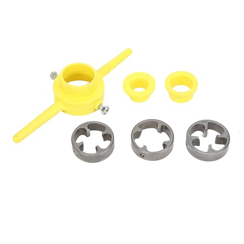 PVC -Rohr -Threader -Set | Manuelles Handwerkzeug für 1/2 3/4 1 Zoll NPT -Threads | Sanitärreparatur -Kit mit runden Stiefen & Die -Set | Stabile Legierungs -Plastikkonstruktion von ZYLARUM