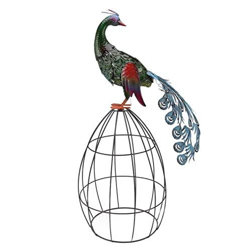 Peacock Shape Iron Plant Support Tower | Garden Obelisk for Climbing Vines/Flowers/Vegetables | 33.7in Height with Solar Lamp, Weatherproof & Strong Peacock Shape Iron Plant Support Tower | Garden Obelisk for Climbing Vines/Flowers/Vegetables | 33.7in Height with Solar Lamp, Weatherproof & Strong von ZYLARUM