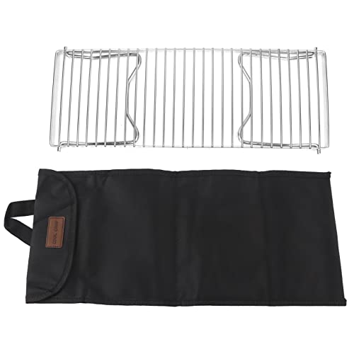 Portable Stainless Steel Campfire Grill | Folding BBQ Cooking Rack for Backpacking/Picnics/Outdoor Cooking | 44 x 16cm Grate Grid with Storage Bag | Holds 20kg (44.1lb) von ZYLARUM