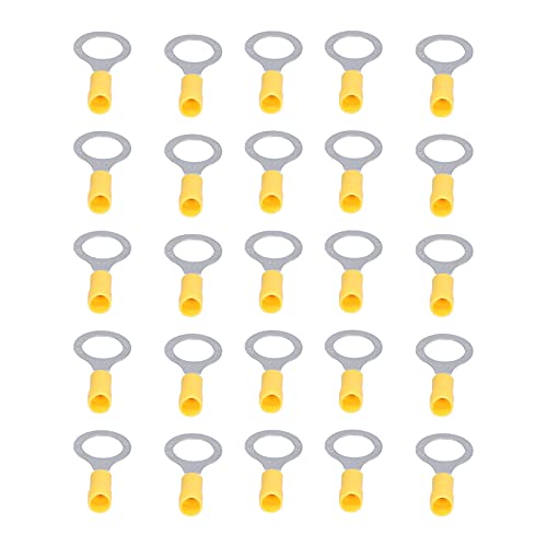 Ring Terminal Electrical Connectors 25Pcs | 48A High Current & 13mm Bolt Hole | Iron Nylon Crimp Connectors for Automotive/Industrial/Electronics | AWG 12-10 Wire Terminals Ring Terminal Electrical Connectors 25Pcs | 48A High Current & 13mm Bolt Hole | Iron Nylon Crimp Connectors for Automotive/Industrial/Electronics | AWG 12-10 Wire Terminals von ZYLARUM