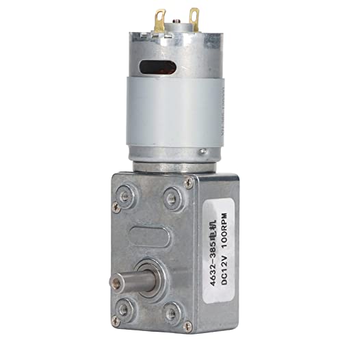 Self Locking DC Gear Motor 12V | Helical Turbine Motor for Window Opener/Door Opener/Winch | CW CCW Rotation, Aluminum Brass Construction (100RPM) von ZYLARUM