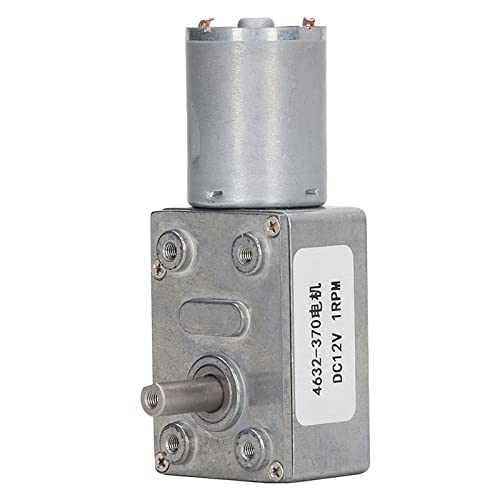 Self Locking Helical Gear Motor DC12V 4632-370 | High Torsion Reduction Motor for Printer/Vending Machine/Bank Equipment | Oxidation Protected Aluminum Alloy, Reversible (1RPM) von ZYLARUM