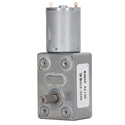 Self Locking Helical Gear Motor DC12V 4632-370 | High Torsion Reduction Motor for Printer/Vending Machine/Bank Equipment | Oxidation Protected Aluminum Alloy, Reversible (40RPM) von ZYLARUM