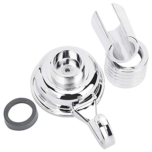 Shower Head Holder | Universal Adjustable Suction Cup Bracket with Hook for Shower Head/Shaver/Loofah | No Drill Setup, Chrome Plated ABS von ZYLARUM