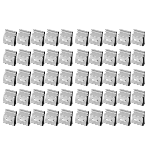 Stainless Steel Cable Clips 50Pcs - 2 Wire Cord Holder for Solar Panel/PV Module/Inverter - 304 Stainless Steel, Resists - Oxidation, Easy Installation von ZYLARUM