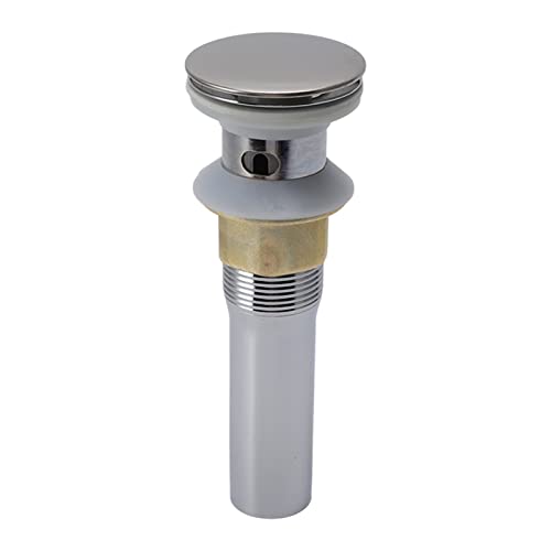 Stainless Steel Pop Up Drain Stopper | Clog - Proof Sink Strainer for 41-50mm Basin | Tarnish - Proof Brass & 304 Stainless Steel Drain Plug | Easy Install Bathroom/Kitchen (With Hole) von ZYLARUM